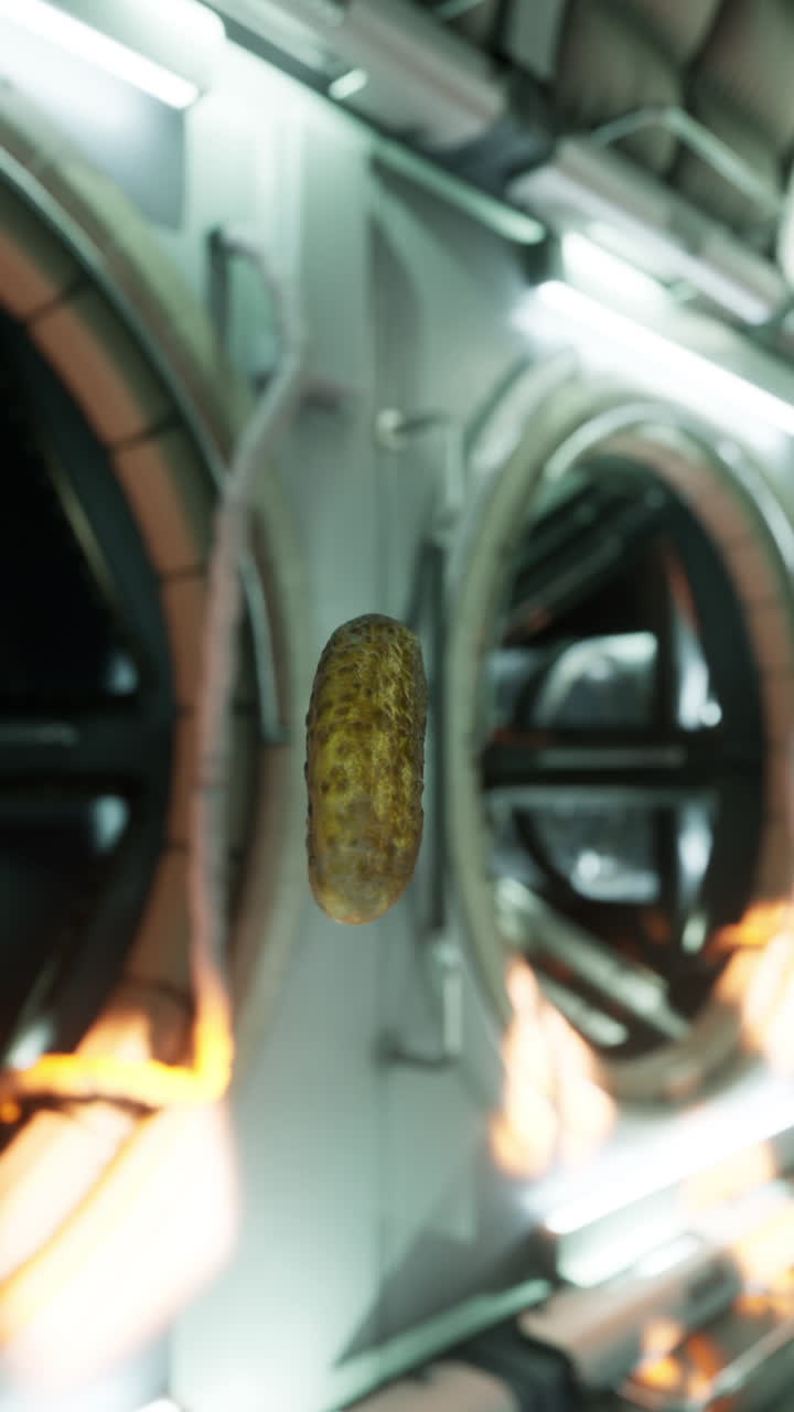 un pepinillo flotante en el espacio