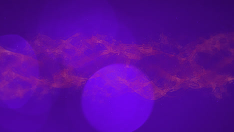 animation of multiple yellow shapes moving and light spots on blue background