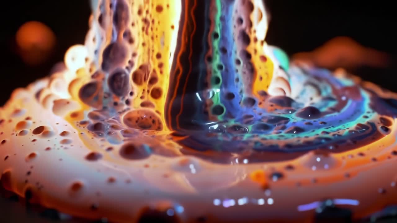 Colorful Liquid Motion Creates Stunning Patterns in a Dynamic Art Demonstration