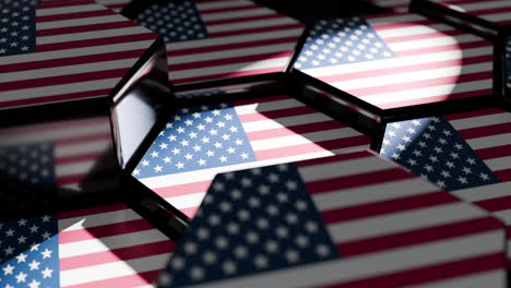 hexagons for memorial day holiday united states of america