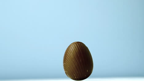 easter egg revolving on blue background