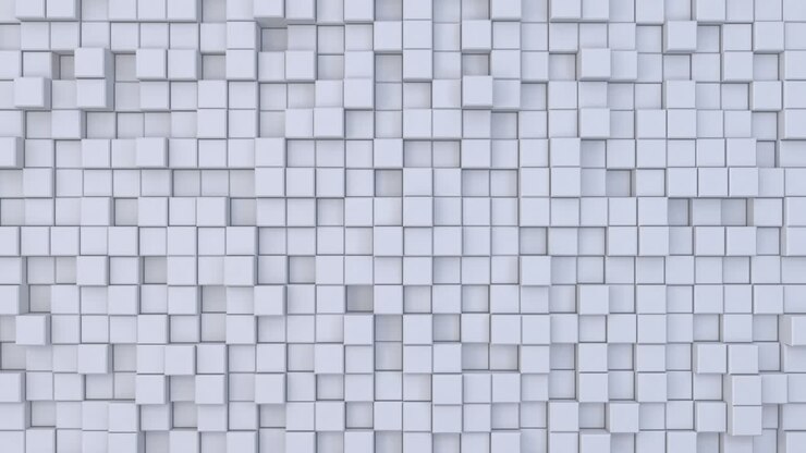 Abstract modern white cubes pattern background