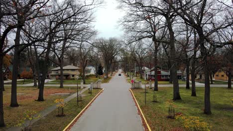 the entrance to mcgraft park from medium height in late fall