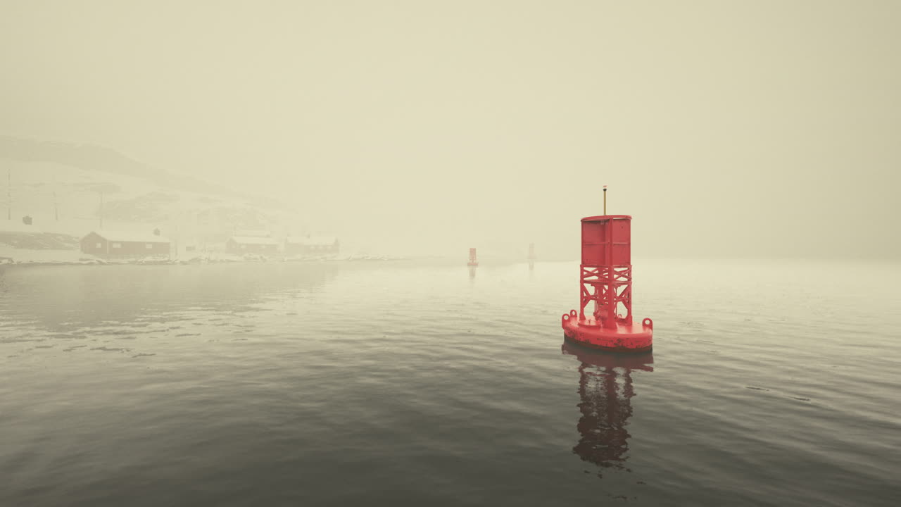 안개 가 가득 한 바다 에서 은 보이