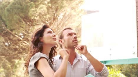 Couple-looking-around-new-home