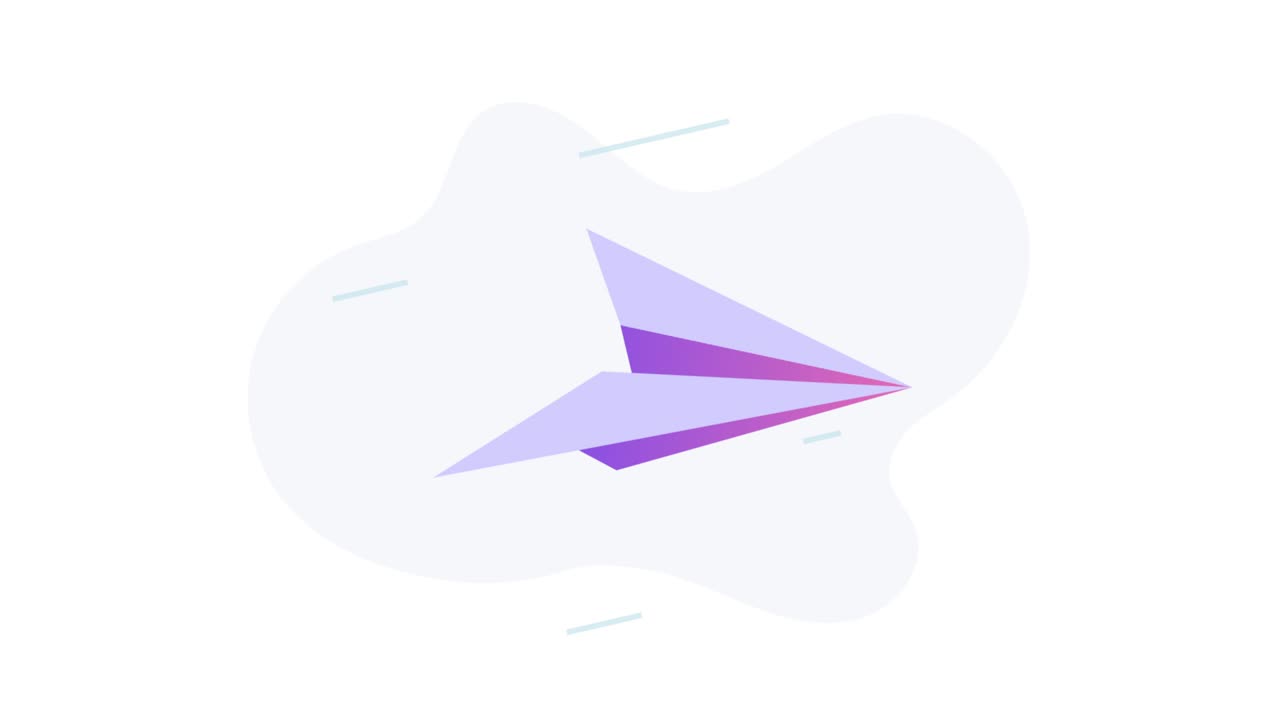 paper plane fly animation