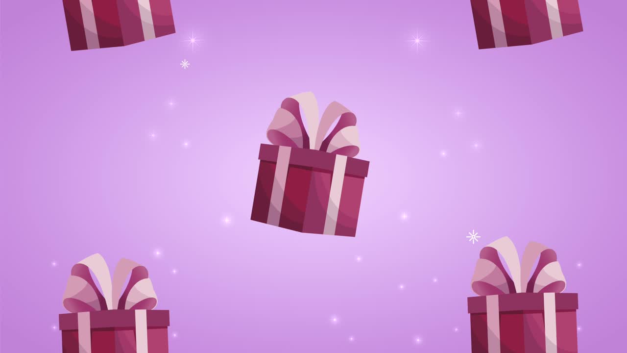 las cajas de regalos presentan animación de patrones