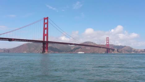 wide static clear sky golden gate bridge, san francisco california