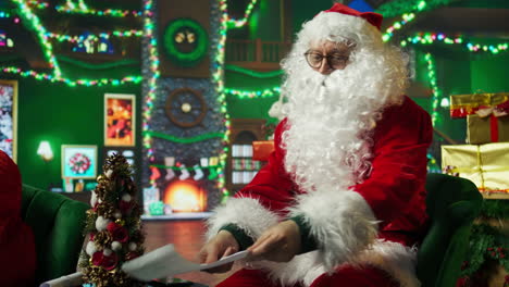 santa reading a letter - christmas video