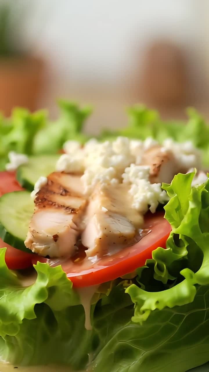 Insalata Fresca e Sana su Sfondo Sfocato