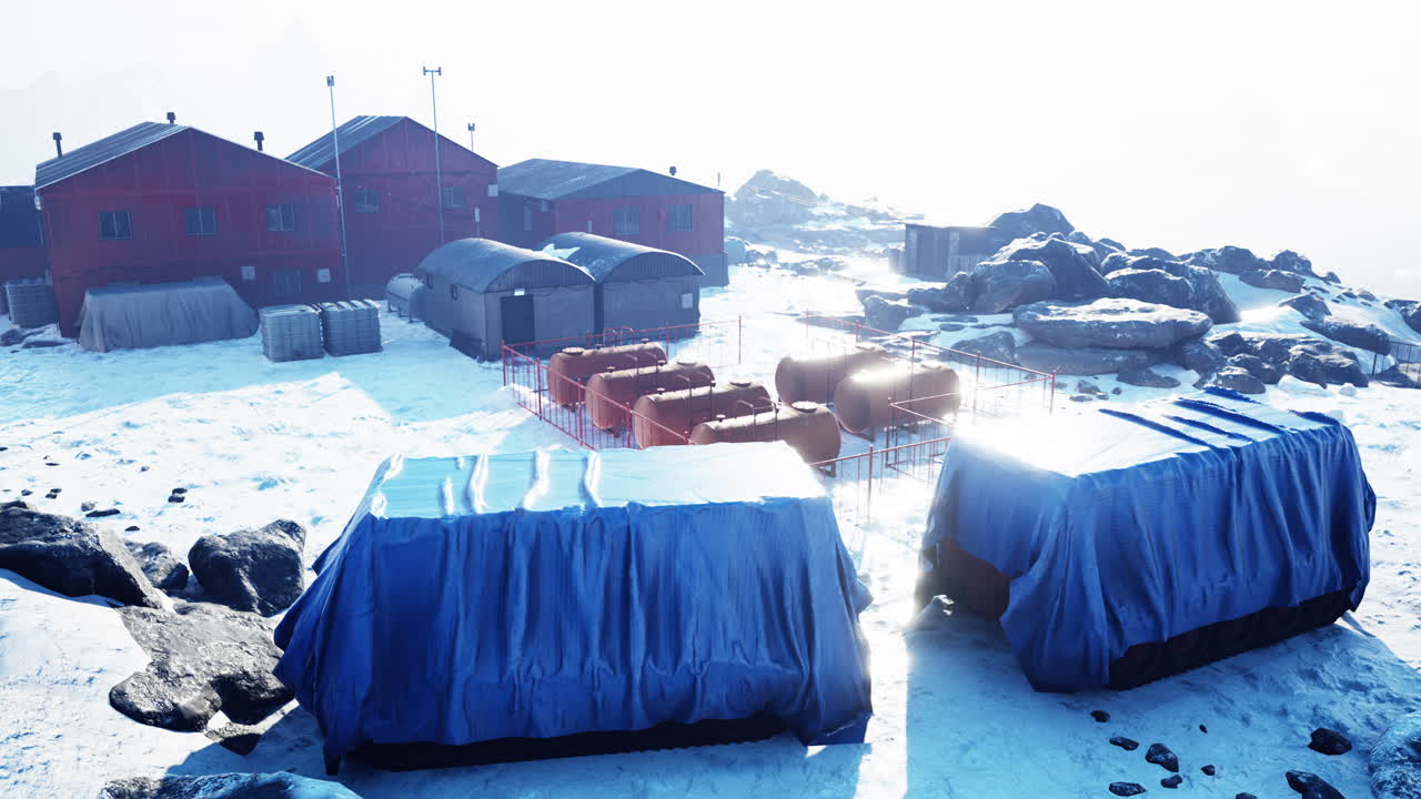 북극에 있는 러시아의 연구 및 극 탐험 기지 건물