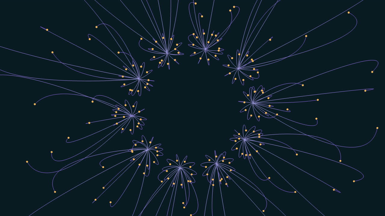 patrón de flores futuristas con degradado de neón