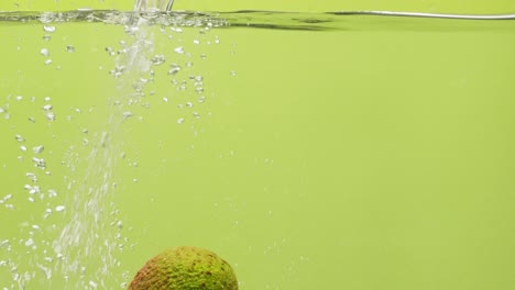 avocado splashing into water