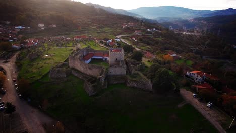 castle of lindoso in portugal aerial view