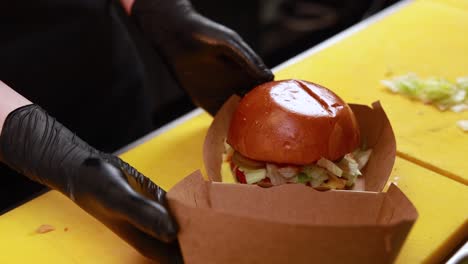 preparing food in a restaurant