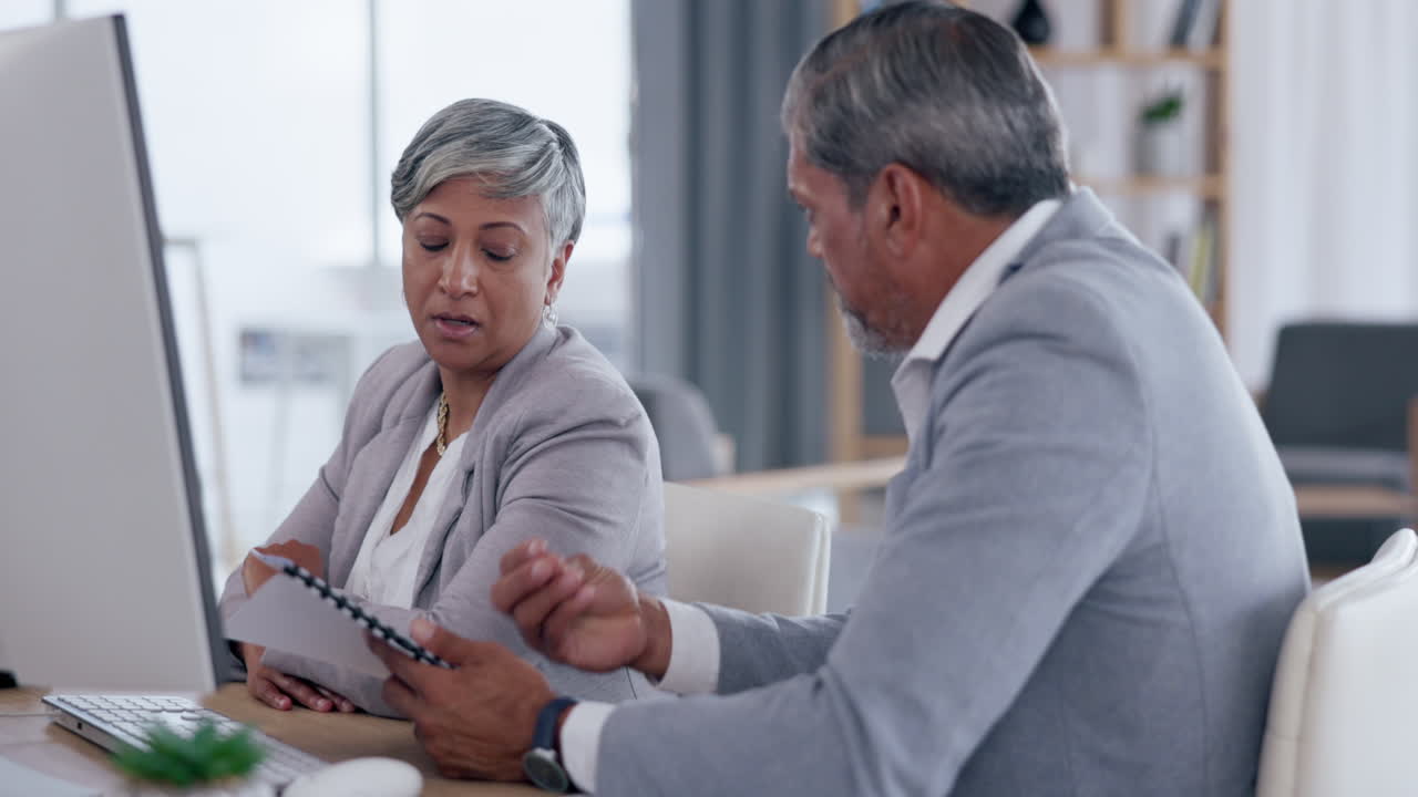 Business people, documents