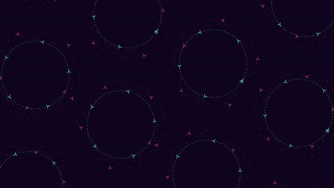 abstract circle pattern on dark background