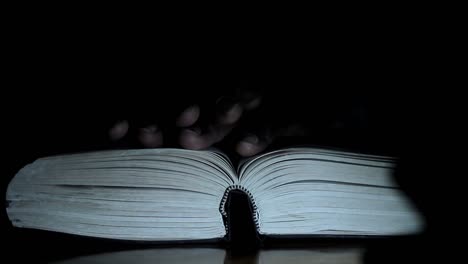 praying-to-God-with-hand-on-bible-with-white-background-with-people-stock-footage