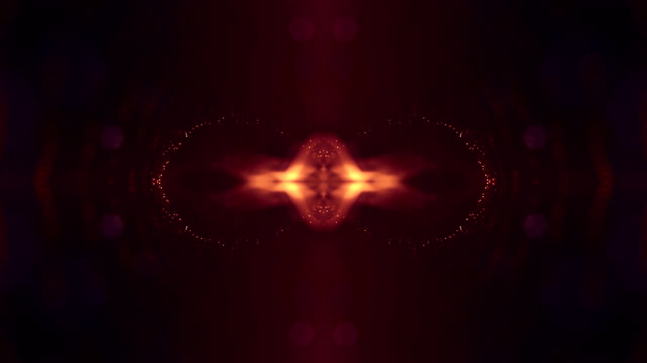 composizione dorata complessa con particelle luminose che formano strutture ondulate nell'aria. 4k 3d looped animazione liscia con particelle di luminosità. microworld sci-fi o sfondo spaziale. 12
