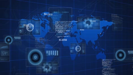 Animación-Del-Mapa-Mundial-Y-Procesamiento-De-Datos-En-La-Interfaz