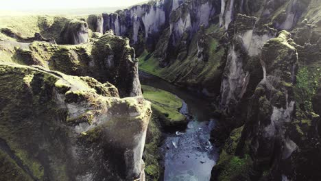 aerial fjadragljufur, iceland