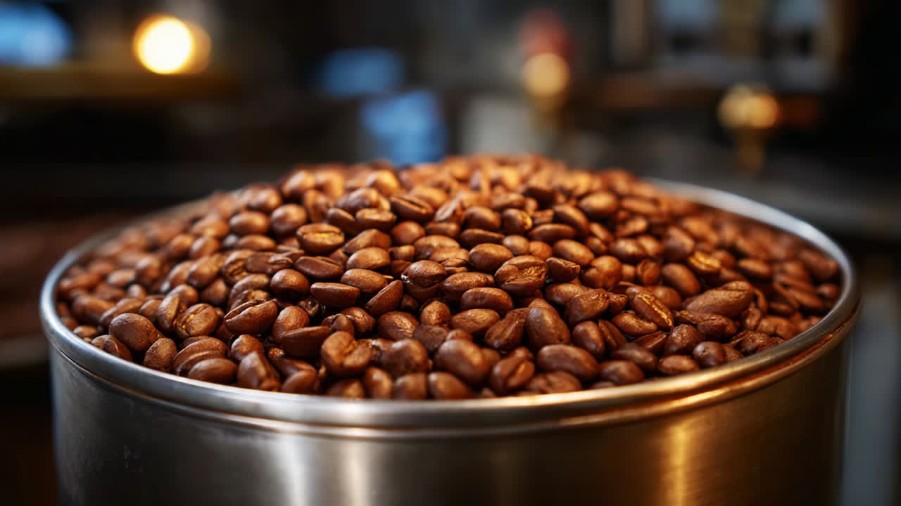 Una pila de granos de café