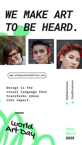 world art day exhibition and conference promotion
