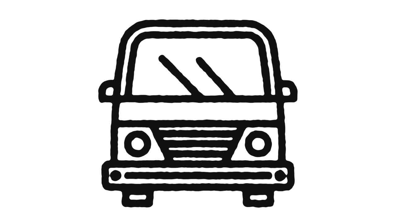 자동차 서비스 아이콘 애니메이션 영상 및 알파 채널