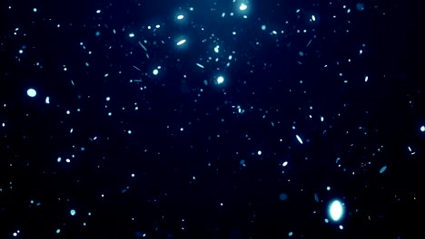 partículas de polvo azul abstracto luz bokeh títulos de movimiento bucle de fondo cinematográfico