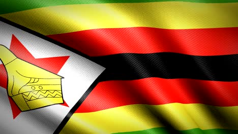 zimbabwe flag. seamless looping animation. 4k high definition video