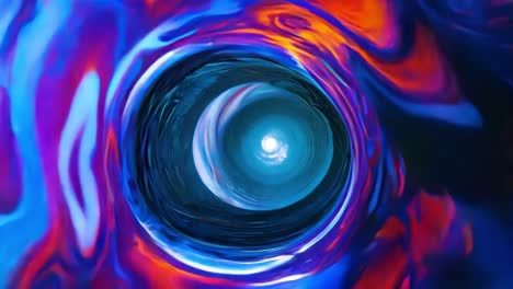 swirling liquid creates a vibrant portal filled with bright colors, offering an abstract and dynamic visual experience