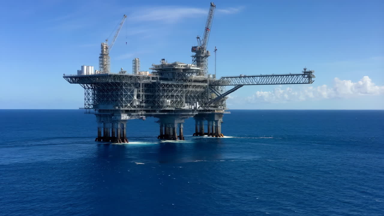 Offshore olie- og gasplatform i havet