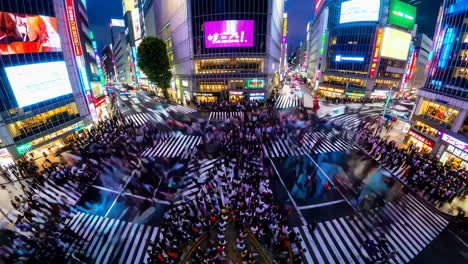 shibuya crossing at night - tokyo, japan