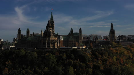 parliament hill ottawa canada aerial view