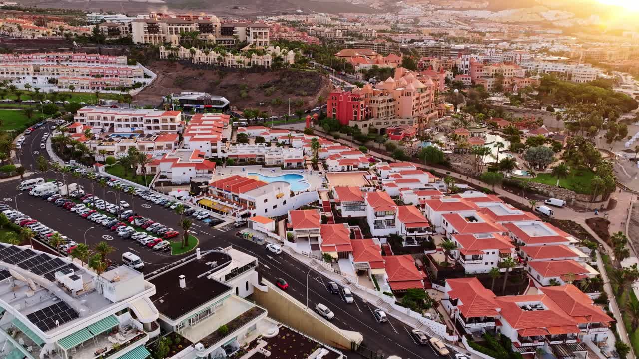 Aerial View of a Coastal Cityscape