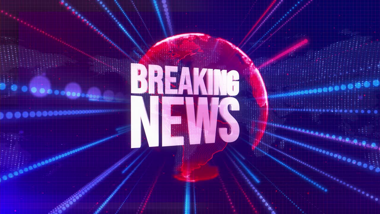 4k loop 3d digital world news background world breaking news studio background for news report and