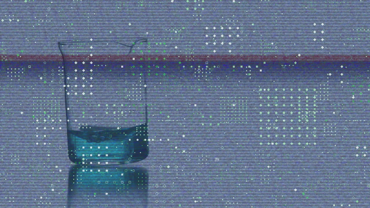 Animation of spots and interference over beaker