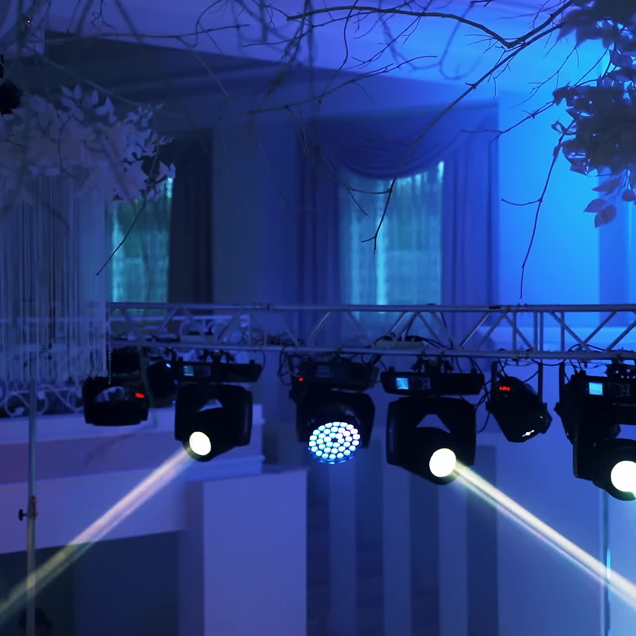 Floodlights scene during concert