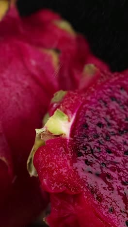 detailed view of vibrant dragon fruit slices