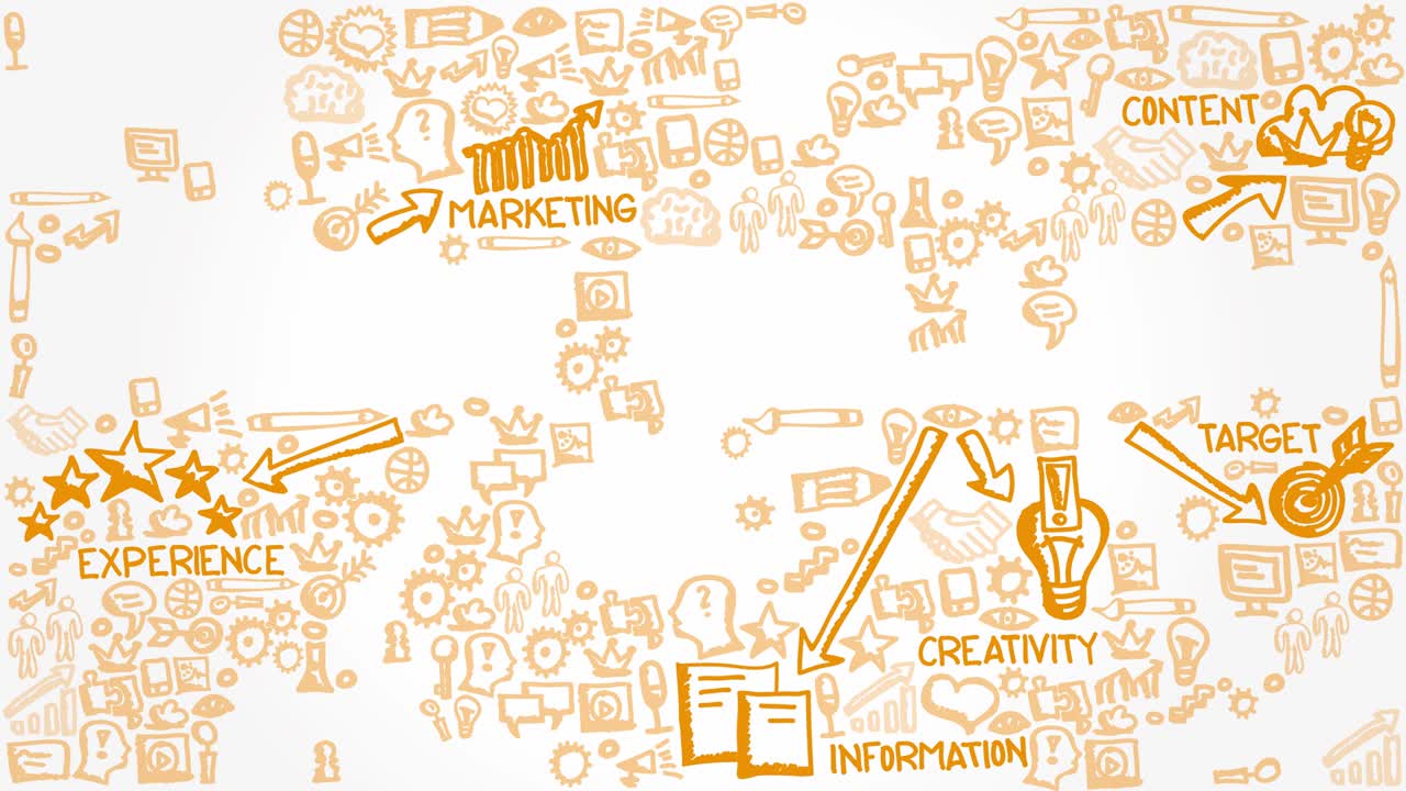 스토리텔링 개념을 가진 아이콘 그룹