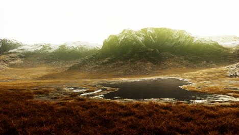 Panoramablick-Auf-Schneebedeckte-Berge