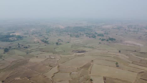 Drone-video-shot-of-vast-fields-after-harvest