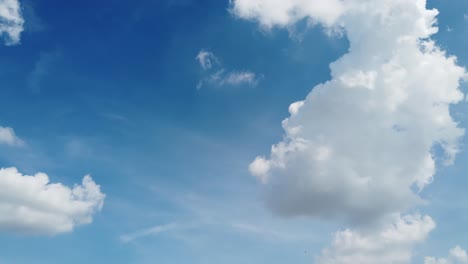 time lapse of the movement of clouds on a clear day with a pan scene