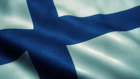 finland flag waving in the wind. national flag of finland. sign of finland seamless loop animation. 4k