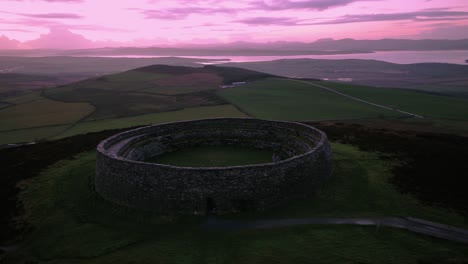 grianan of aileach ring fort, donegal - ireland.