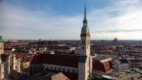 el lapso de tiempo aéreo de munich marienplatz