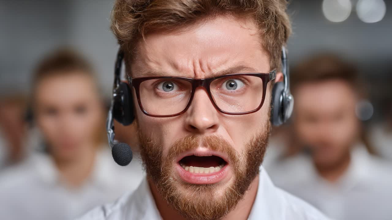 A Transformative Moment: From Shock to Realization in the Call Center Environment Captured in Two Expressive Frames