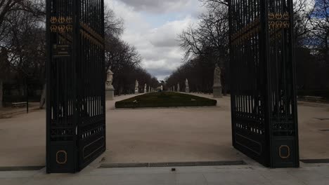 beautiful entrance to retiro park in madrid