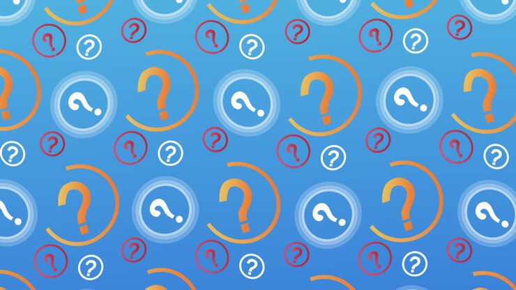 una animación de un patrón de signo de interrogación de gradiente