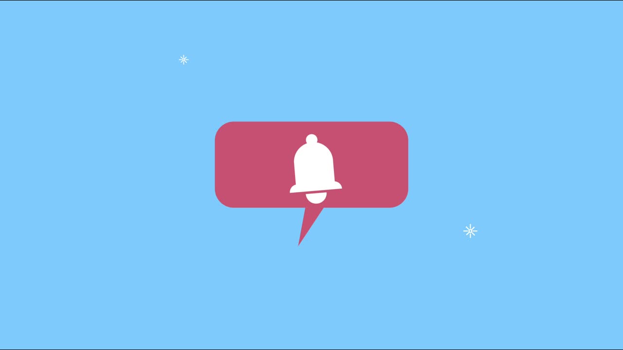 notification bell in speech bubble social media